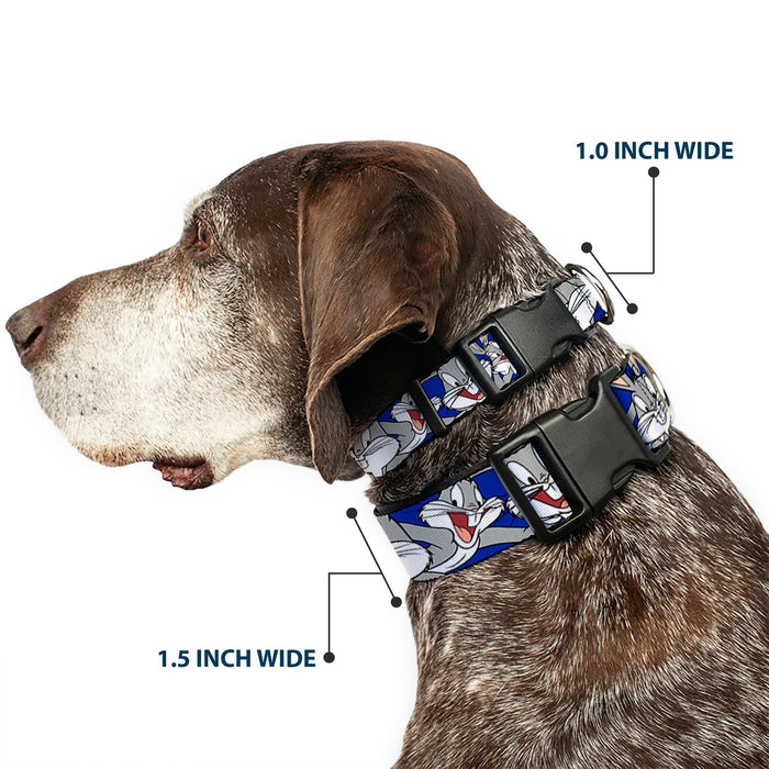 Plastic Clip Collar - Bugs Bunny CLOSE-UP Poses Blue