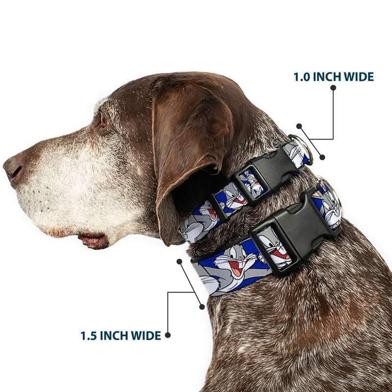 Plastic Clip Collar - Bugs Bunny CLOSE-UP Poses Blue