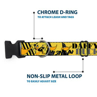 Plastic Clip Collar - DAFFY DUCK w/Poses Yellow/Black