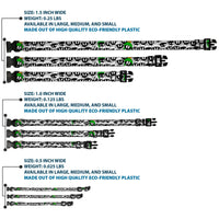 Plastic Clip Collar - Marvin the Martian Expressions Stacked White/Black/Green/Gold
