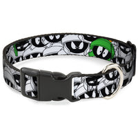 Plastic Clip Collar - Marvin the Martian Expressions Stacked White/Black/Green/Gold