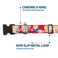 Plastic Clip Collar - Porky Pig Expressions Red