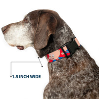 Plastic Clip Collar - Porky Pig Expressions Red