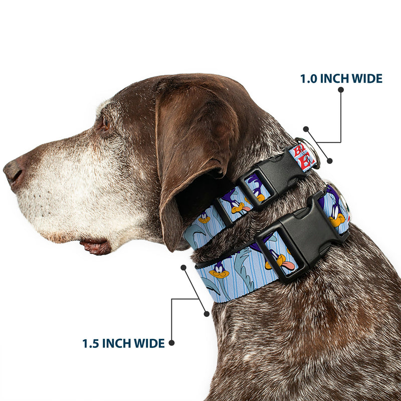Plastic Clip Collar - MEEP MEEP!! w/Road Runner Poses Baby Blue