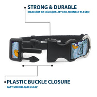Plastic Clip Collar - MEEP MEEP!! w/Road Runner Poses Baby Blue