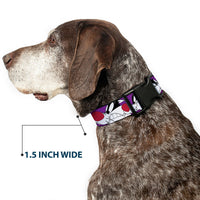 Plastic Clip Collar - Sylvester the Cat Expressions Purple