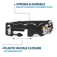 Plastic Clip Collar - Tasmanian Devil Expressions Brown