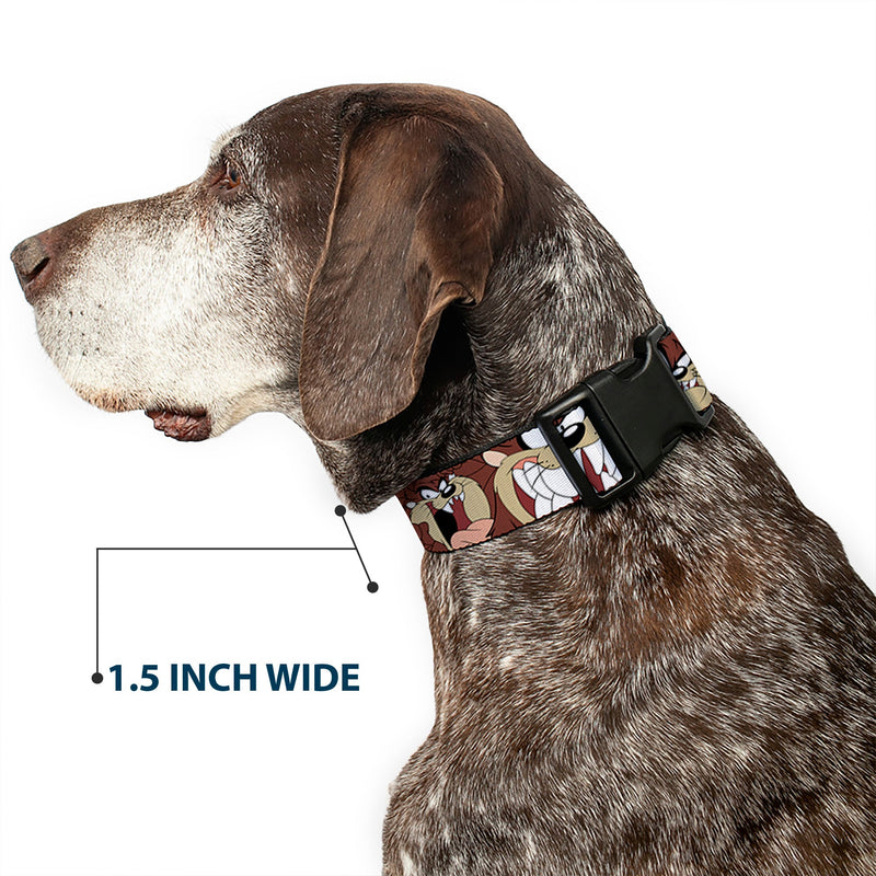 Plastic Clip Collar - Tasmanian Devil Expressions Brown
