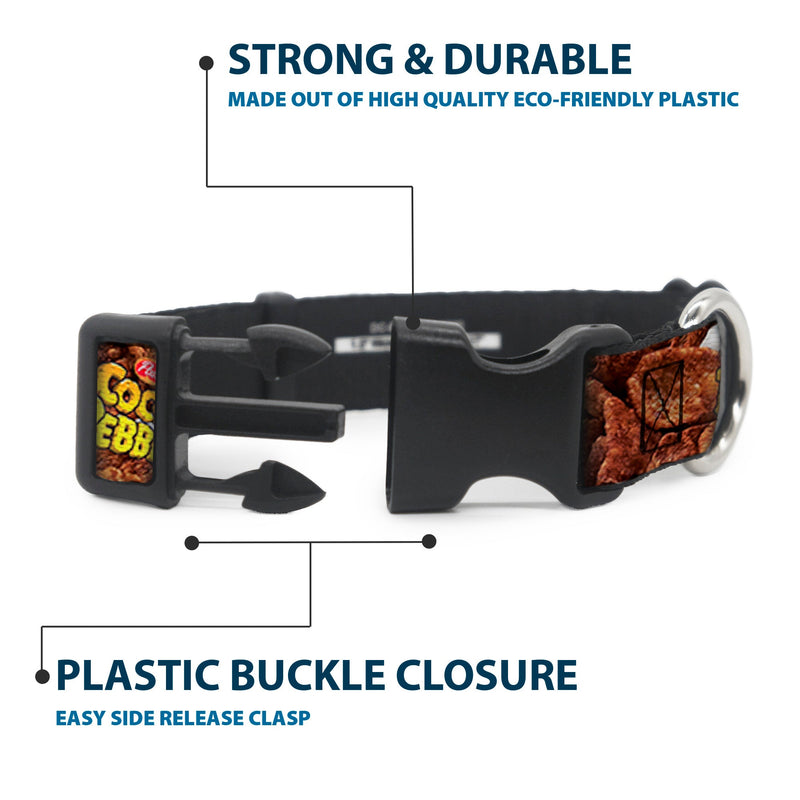 Plastic Clip Collar - POST COCOA PEBBLES Logo and Vivid Cereal Browns
