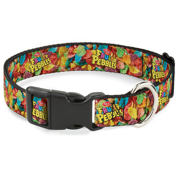 Plastic Clip Collar - POST FRUITY PEBBLES Logo and Vivid Cereal Multi Color