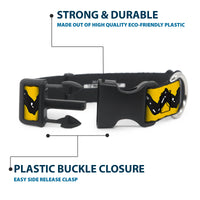 Plastic Clip Collar - Peanuts Charlie Brown Zig Zag Stripe Yellow/Black