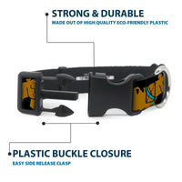Plastic Clip Collar - Scooby Doo Stacked CLOSE-UP Black