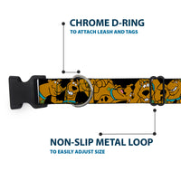 Plastic Clip Collar - Scooby Doo Stacked CLOSE-UP Black