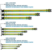 Plastic Clip Collar - Scooby Doo THE MYSTERY MACHINE Paint Job Green/Aqua/Orange