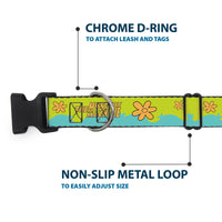 Plastic Clip Collar - Scooby Doo THE MYSTERY MACHINE Paint Job Green/Aqua/Orange