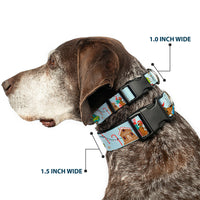 Plastic Clip Collar - Scooby Doo Holiday Scenes and Icons Baby Blue