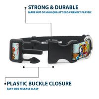 Plastic Clip Collar - Scooby Doo Holiday Scenes and Icons Baby Blue