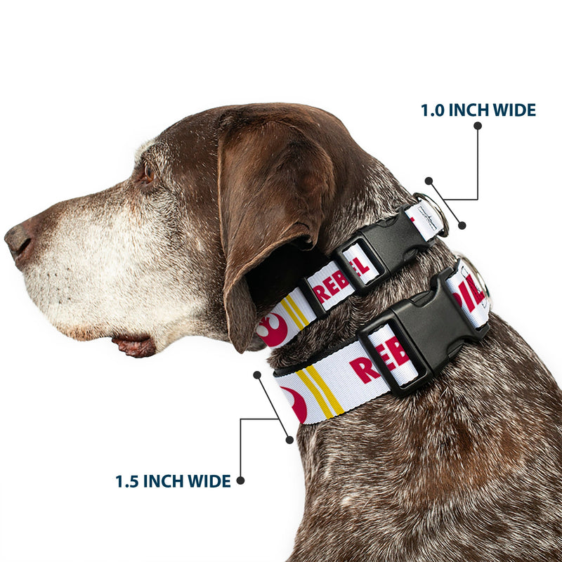 Plastic Clip Collar - Star Wars REBEL PILOT Rebel Alliance Insignia/Lightsaber/X-Wing Fighter White/Red/Yellow/Gray