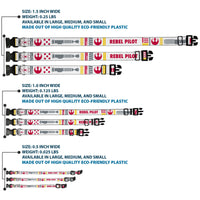 Plastic Clip Collar - Star Wars REBEL PILOT Rebel Alliance Insignia/Lightsaber/X-Wing Fighter White/Red/Yellow/Gray