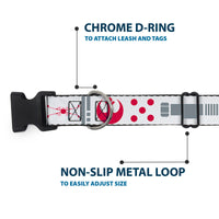 Plastic Clip Collar - Star Wars REBEL PILOT Rebel Alliance Insignia/Lightsaber/X-Wing Fighter White/Red/Yellow/Gray
