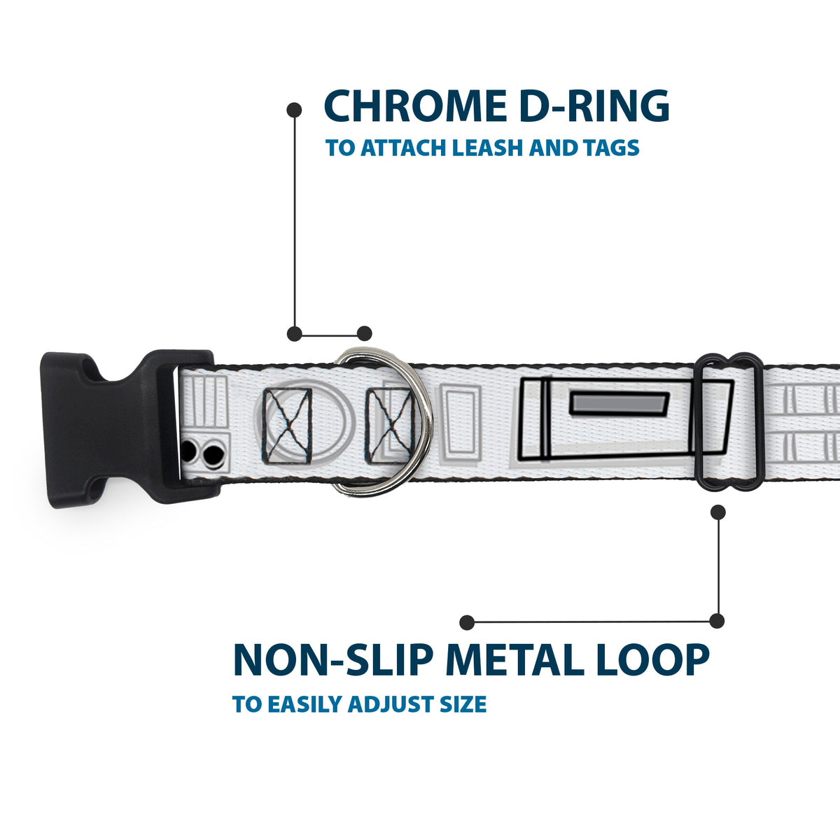 Plastic Clip Collar - Star Wars Stormtroopers Utility Belt2 Bounding White/Grays/Black