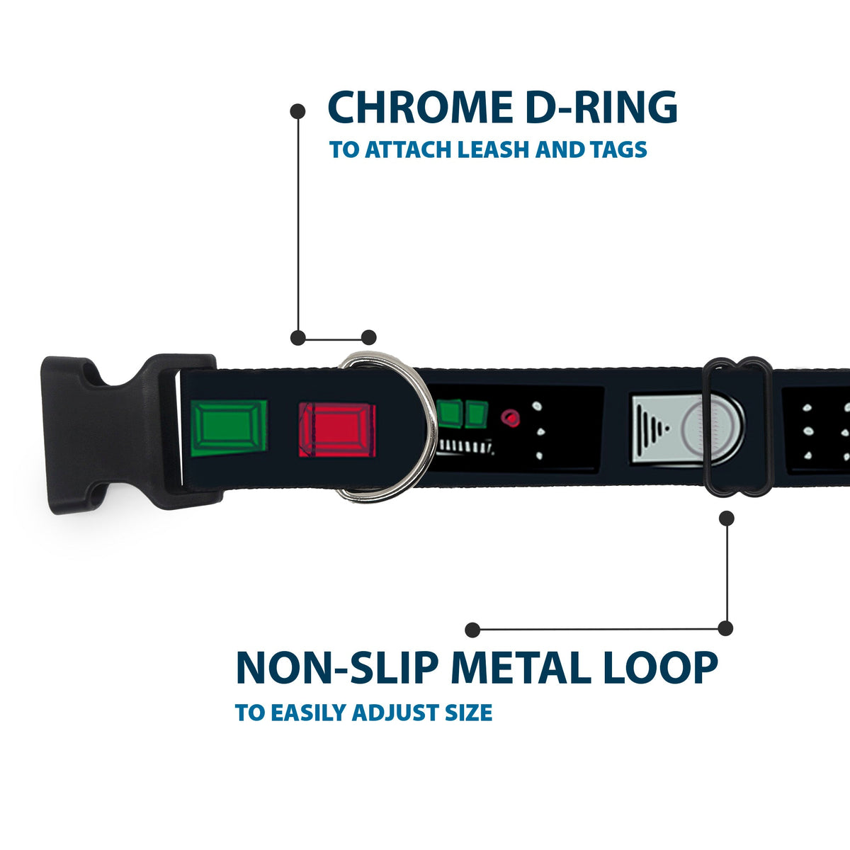 Plastic Clip Collar - Star Wars Darth Vader Utility Belt Bounding3 Black/Grays/Reds/Greens
