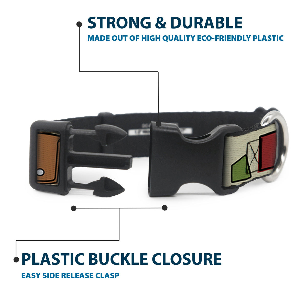 Plastic Clip Collar - Star Wars Boba Fett Utility Belt Bounding Tan