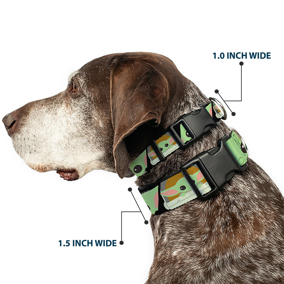 Plastic Clip Collar - Star Wars The Child Chibi Face Blocks Black