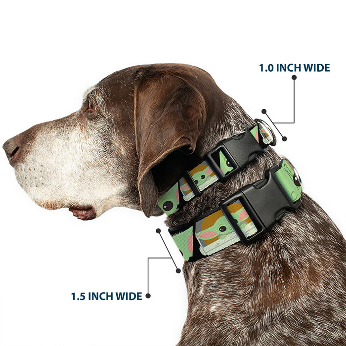 Plastic Clip Collar - Star Wars The Child Chibi Face Blocks Black