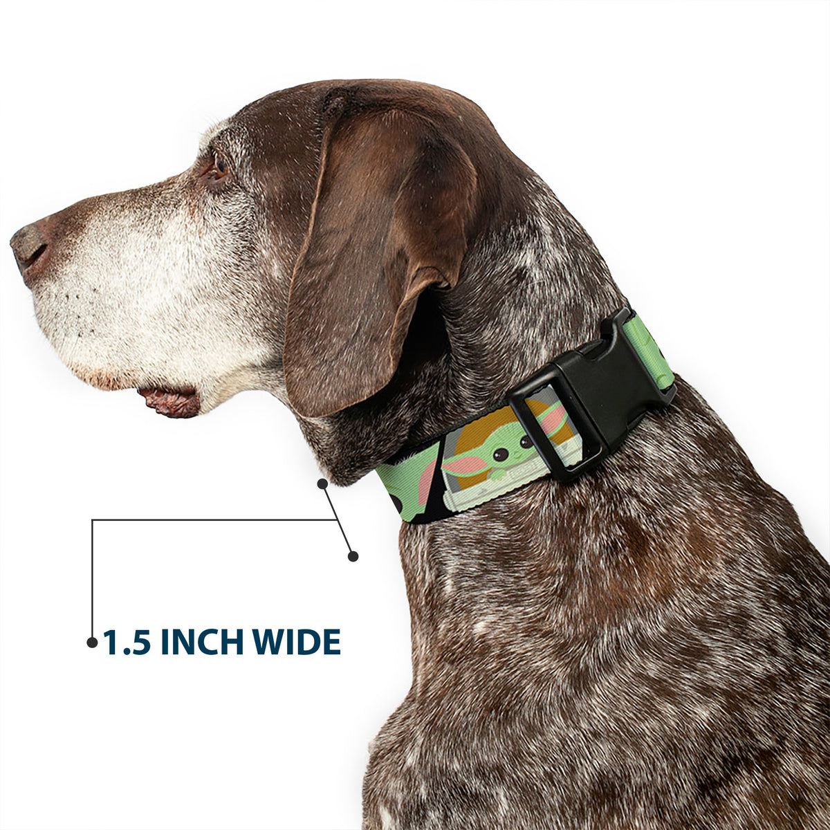 Plastic Clip Collar - Star Wars The Child Chibi Face Blocks Black