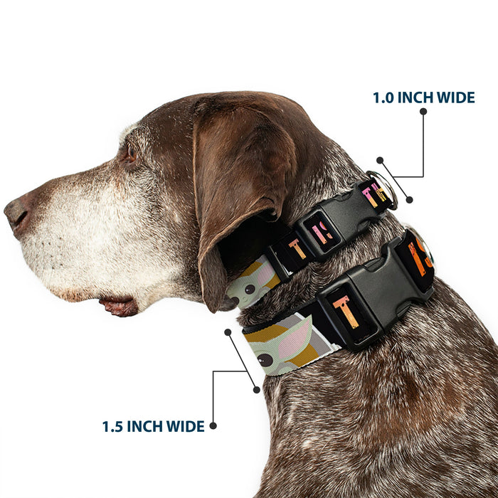 Plastic Clip Collar - Star Wars The Child Chibi Pod Pose THIS IS THE WAY Black/Multi Color