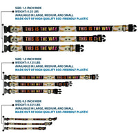 Plastic Clip Collar - Star Wars The Child Chibi Pod Pose THIS IS THE WAY Black/Multi Color