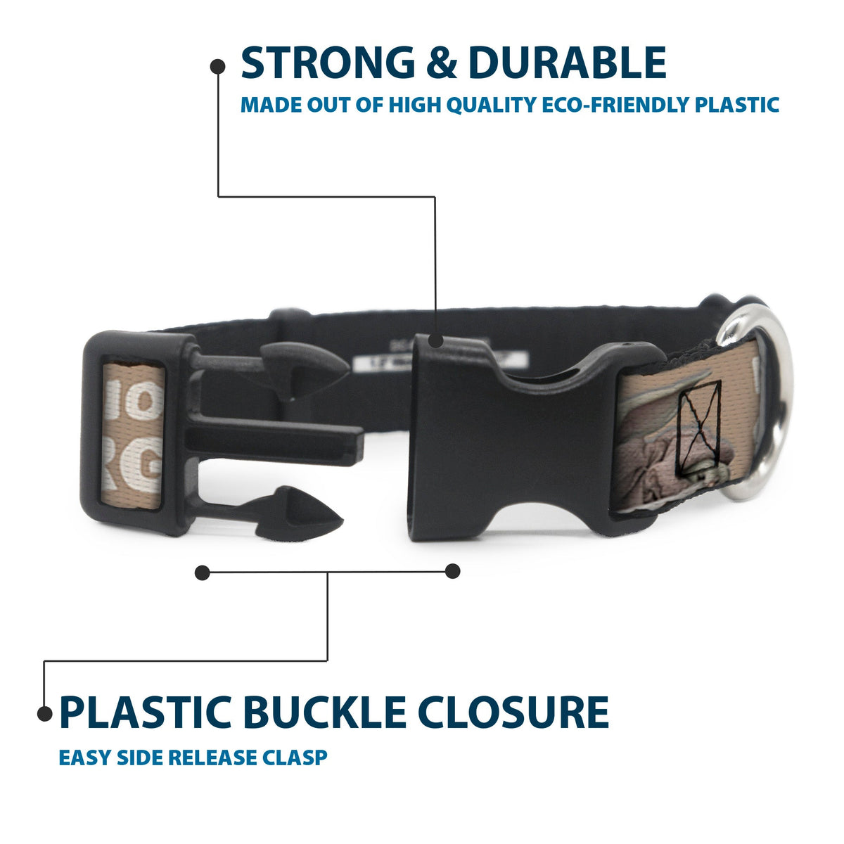 Plastic Clip Collar - Star Wars The Child Sitting Pose PRECIOUS CARGO Tan/White