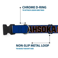 Plastic Clip Collar - Star Wars TANO AHSOKA Pose/Jedi Order Insignia Blues/Gray