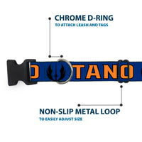 Plastic Clip Collar - Star Wars Jedi Order Insignia/TANO Text Blues/Orange