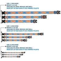 Plastic Clip Collar - Star Wars The Clone Wars Ahsoka TANO Text Waves White/Blue/Orange
