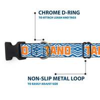 Plastic Clip Collar - Star Wars The Clone Wars Ahsoka TANO Text Waves White/Blue/Orange