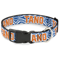 Plastic Clip Collar - Star Wars The Clone Wars Ahsoka TANO Text Waves White/Blue/Orange