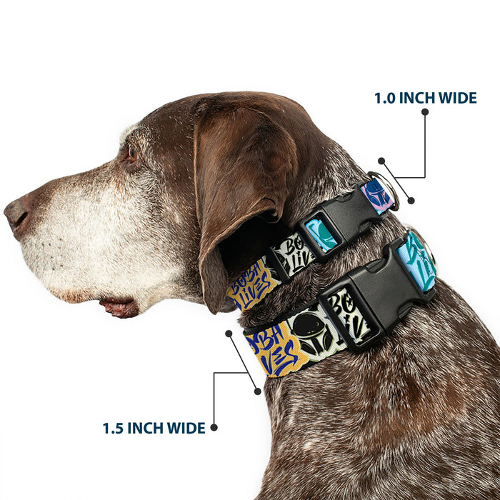 Plastic Clip Collar - Boba Fett BOBA LIVES Graffiti Stacked Multi Color
