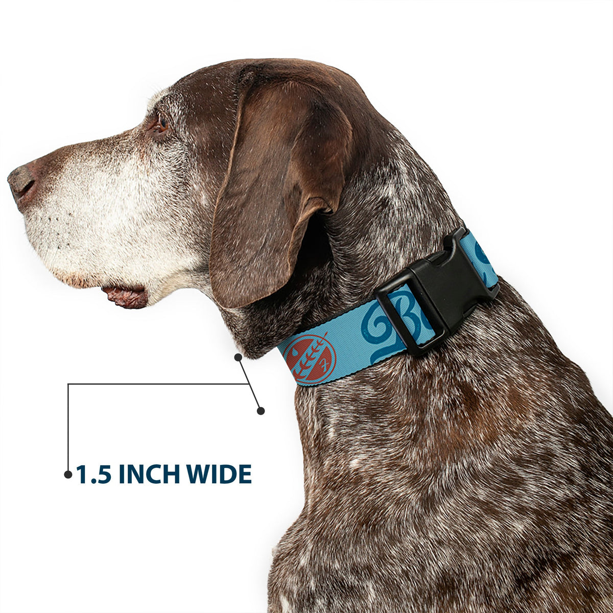 Plastic Clip Collar - Star Wars BOBA FETT Script and Logo Blues/Red