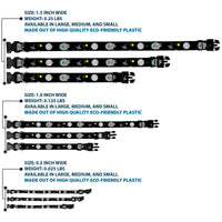 Plastic Clip Collar - Star Wars Death Star Millennium Falcon and X-Wing Fighter in Space Black