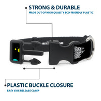 Plastic Clip Collar - Star Wars Death Star Millennium Falcon and X-Wing Fighter in Space Black
