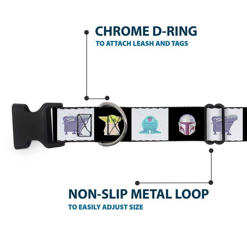 Plastic Clip Collar - Star Wars Mandalorian 4-Character Pose Blocks