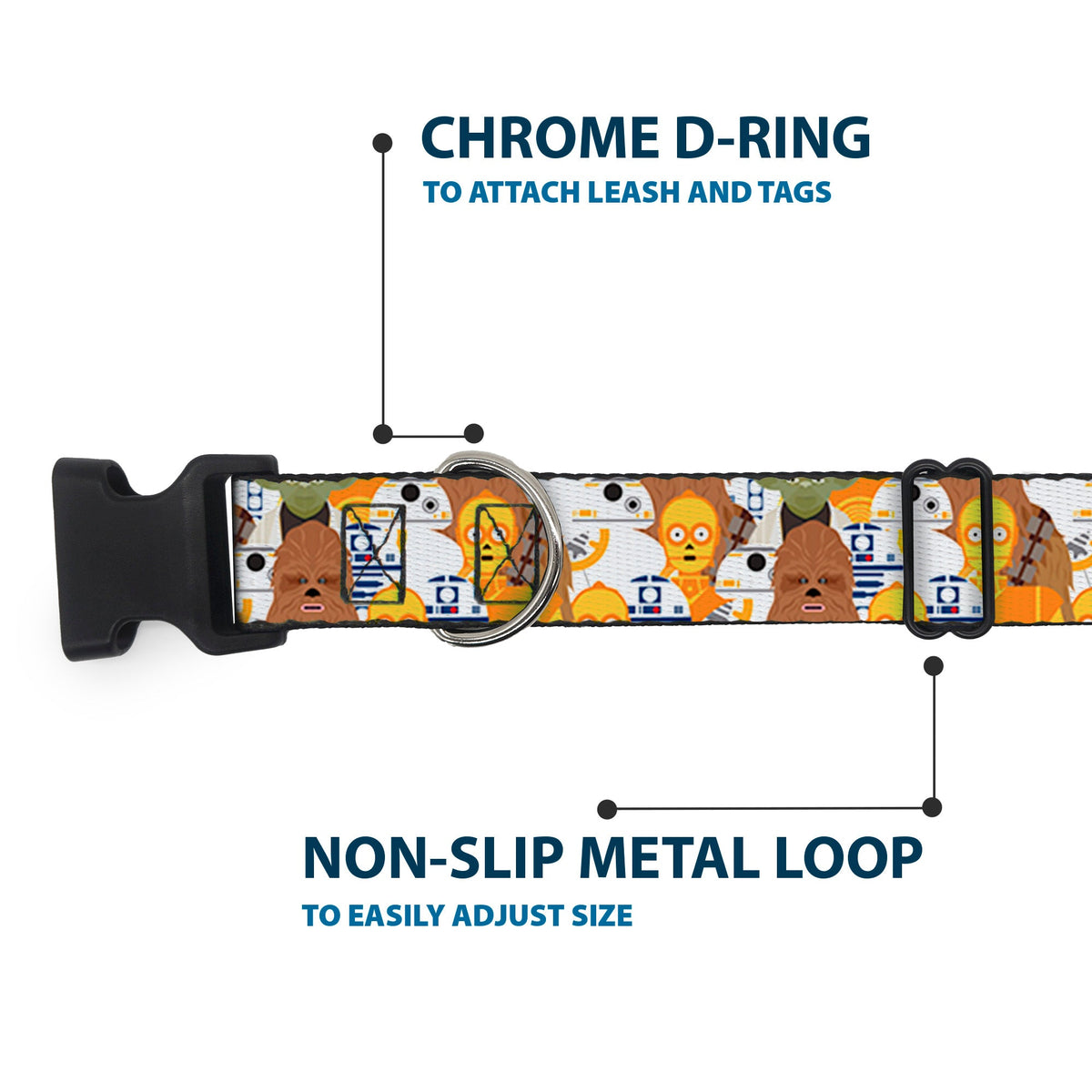 Plastic Clip Collar - Star Wars 5-Character Poses Stacked