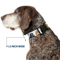 Plastic Clip Collar - Star Wars 6-Character Faces White
