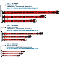 Plastic Clip Collar - Star Wars DARTH VADER Text and Galactic Empire Logo Red/Black