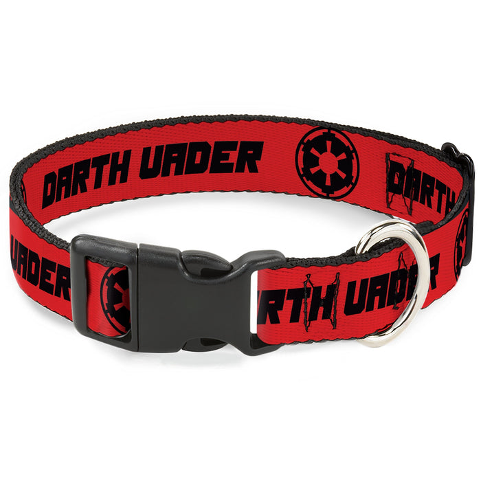 Plastic Clip Collar - Star Wars DARTH VADER Text and Galactic Empire Logo Red/Black