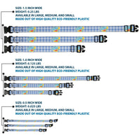 Plastic Clip Collar - THE WIZARD OF OZ Logo Gingham Checker Blues