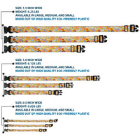 Plastic Clip Collar - The Wizard of Oz Characters Scenes and Icons Collage Yellow