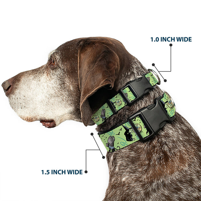 Plastic Clip Collar - The Wizard of Oz Wicked Witch of the West and Flying Monkeys Greens